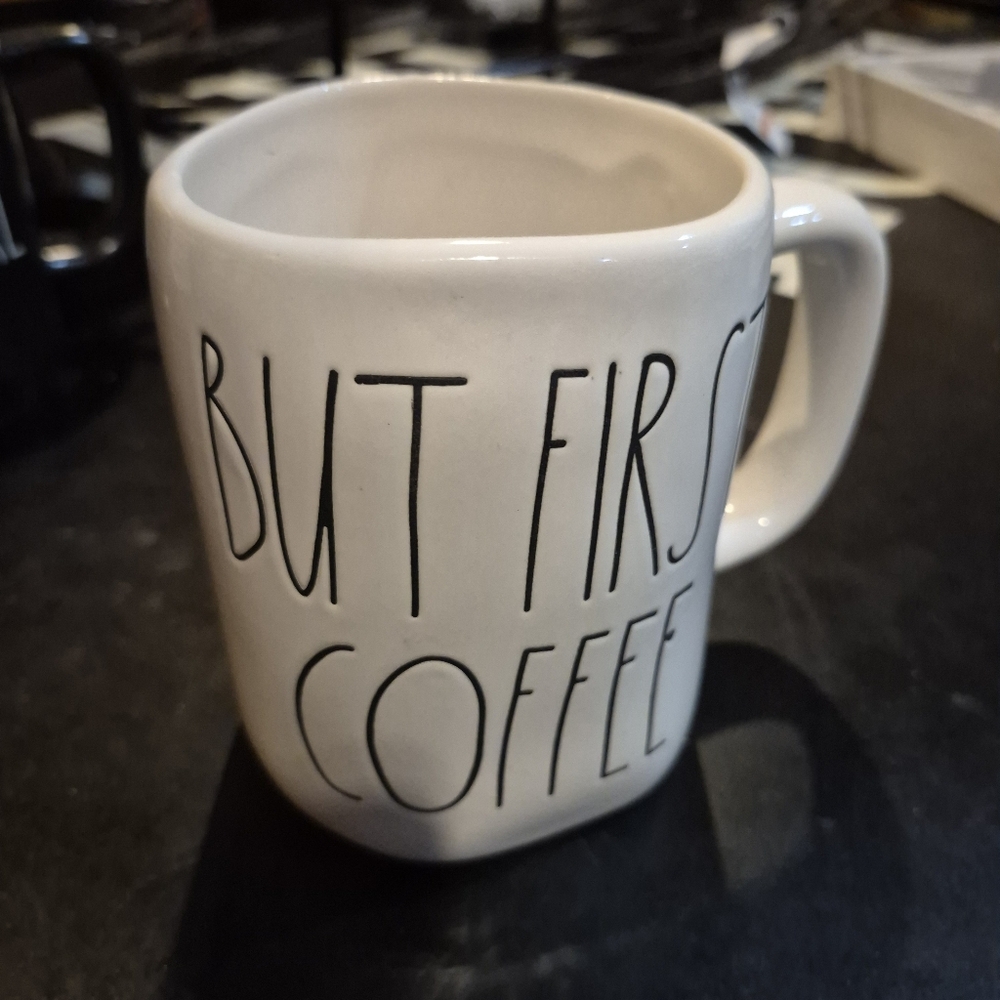 Rae Dunn White Ceramic Coffee Mug